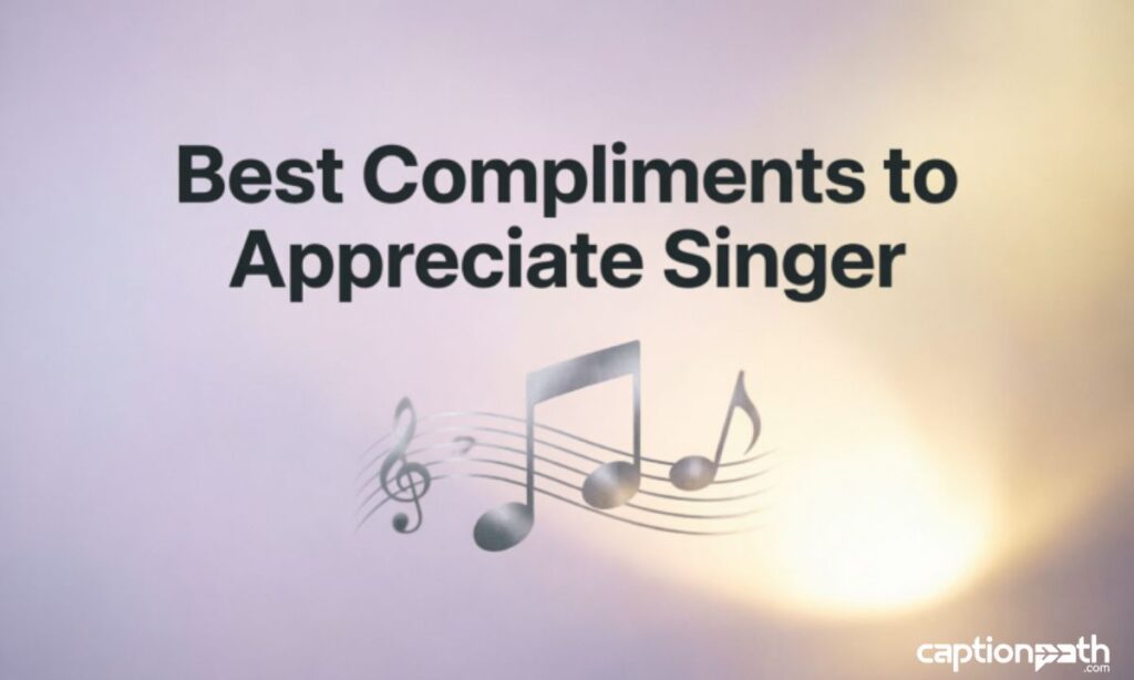 Best Compliments to Appreciate Singer