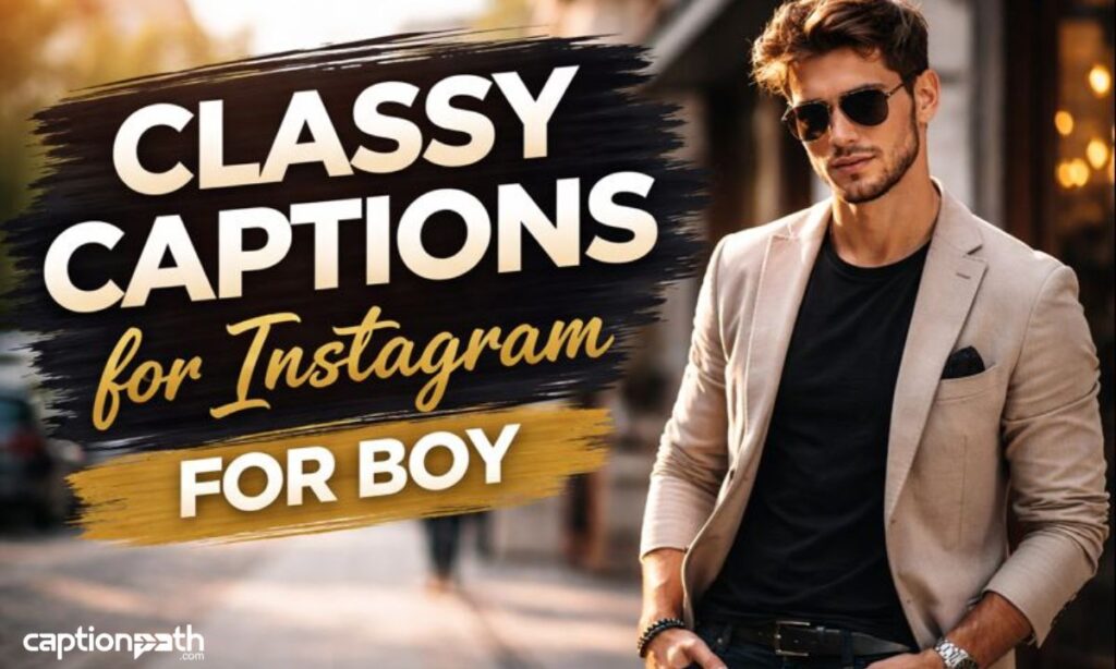 Classy Captions for Instagram for Boy