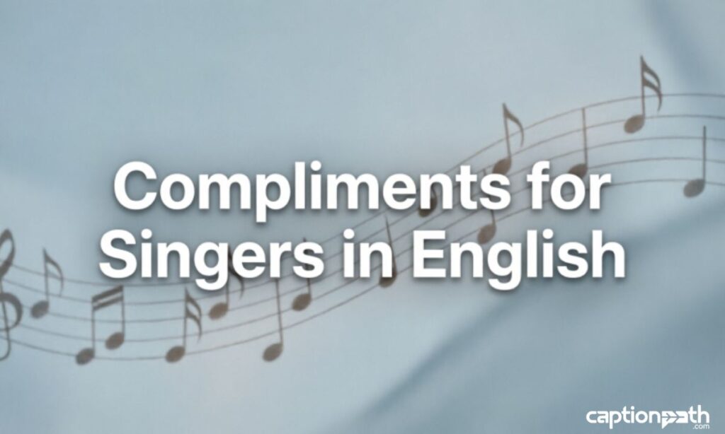 Compliments for Singers in English