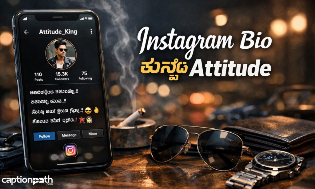 Instagram Bio Kannada Attitude