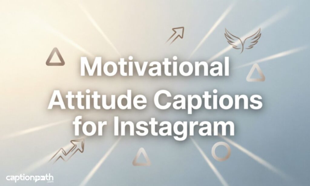 Motivational Attitude Captions for Instagram