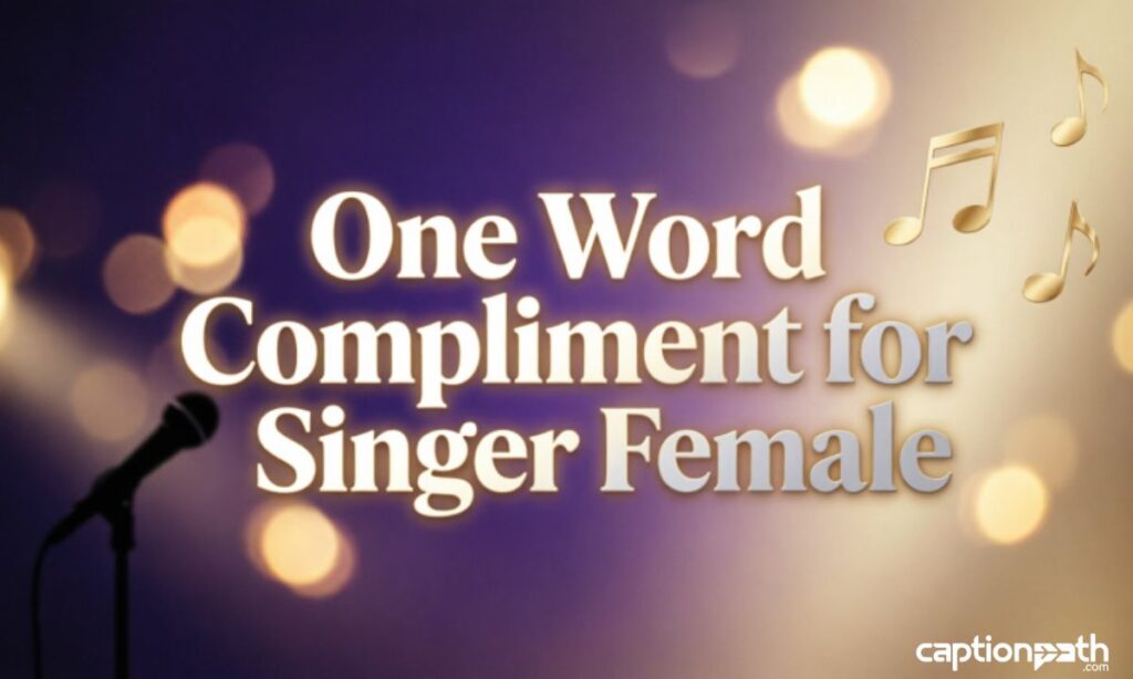 One Word Compliment for Singer Female