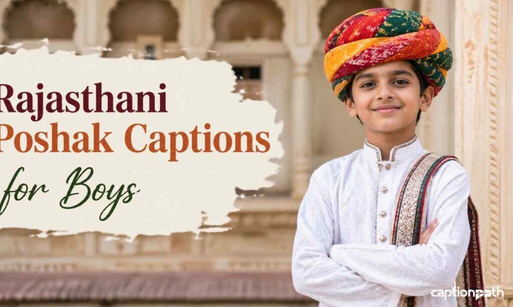 Rajasthani Poshak Captions for Boys