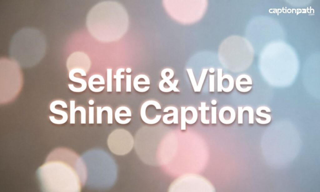 Selfie & Vibe Shine Captions