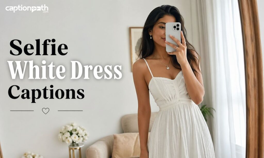 Selfie White Dress Captions