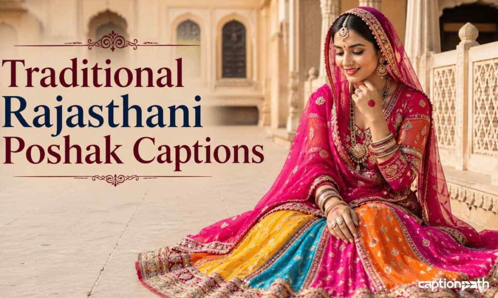 Traditional Rajasthani Poshak Captions