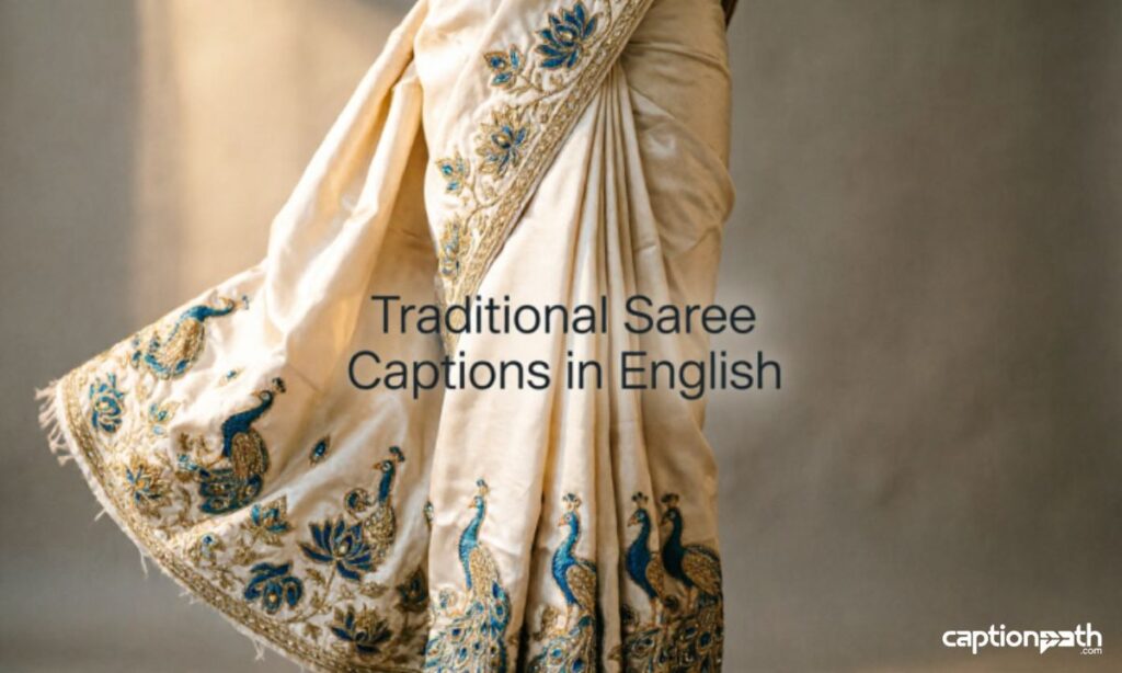 Traditional Saree Captions in English
