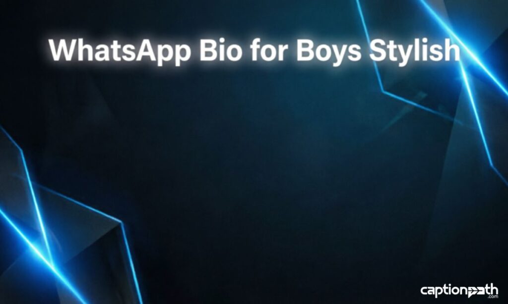 WhatsApp Bio for Boys Stylish