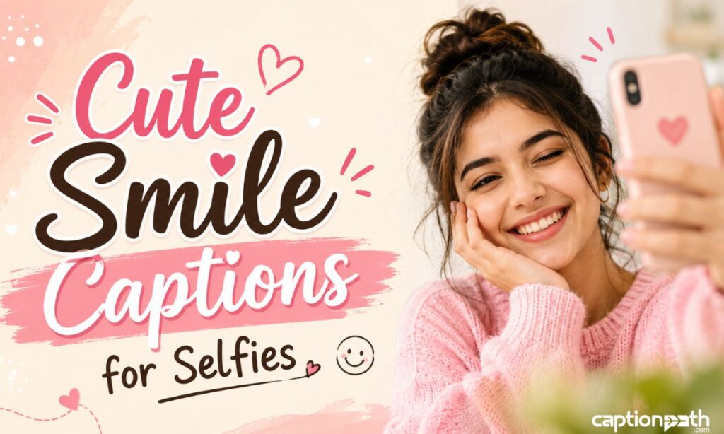 Cute Smile Captions for Selfies
