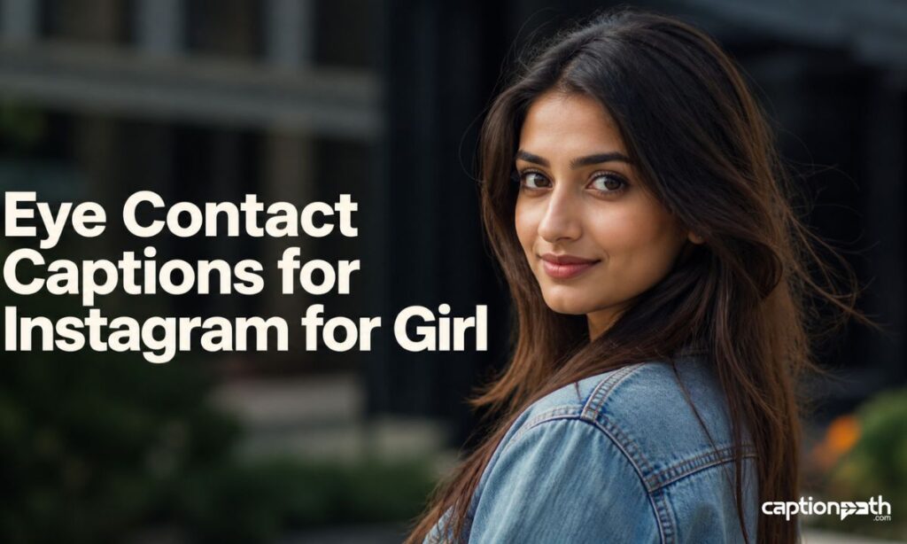 Eye Contact Captions for Instagram for Girl