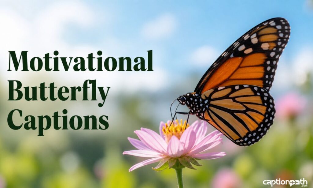 Motivational Butterfly Captions