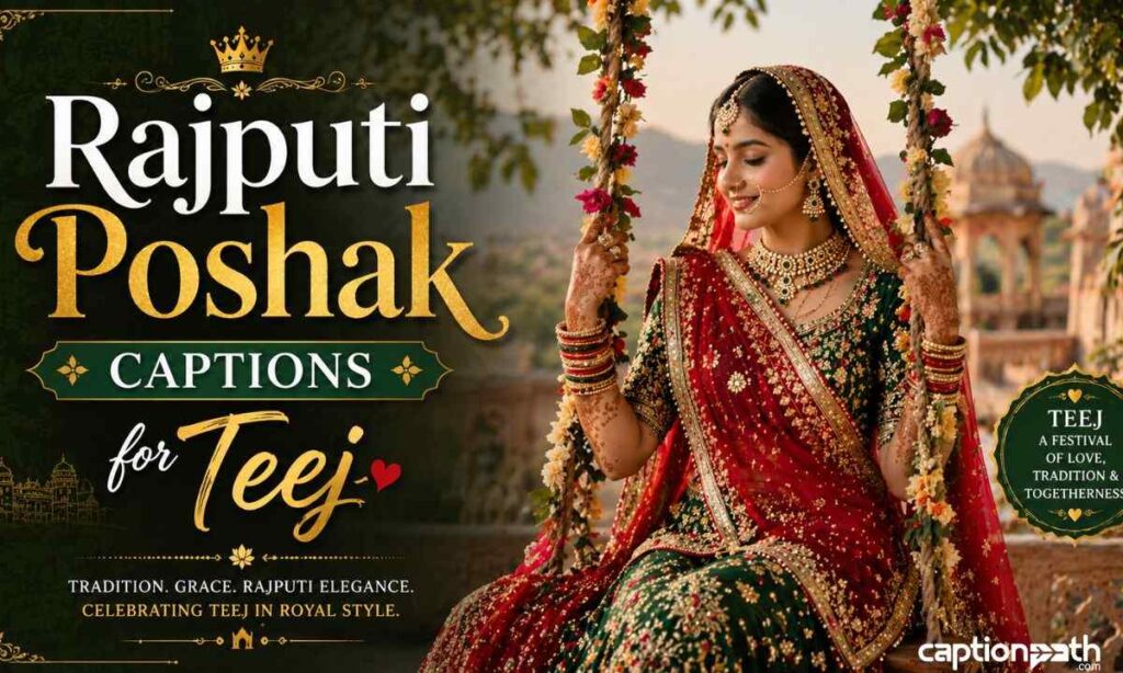 Rajputi Poshak Captions for Teej