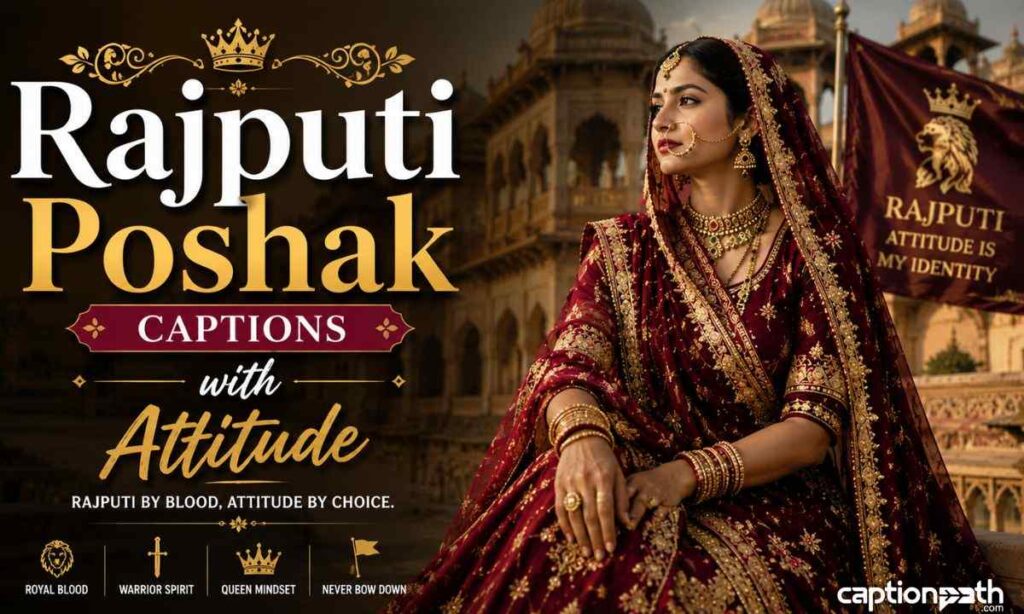 Rajputi Poshak Captions with Attitude