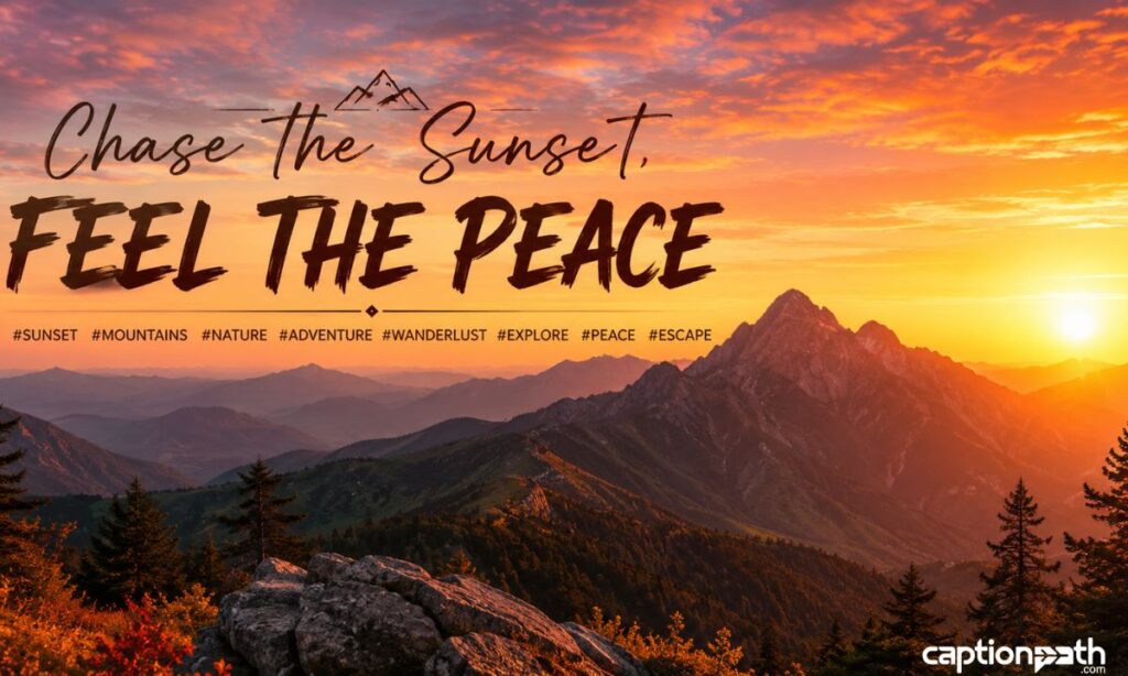 Sunset Mountain Hashtags