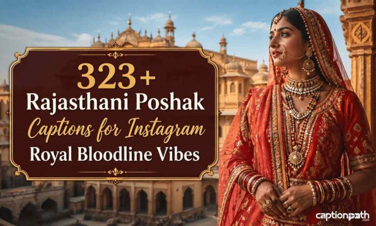 Rajasthani Poshak Captions for Instagram Royal Bloodline Vibes