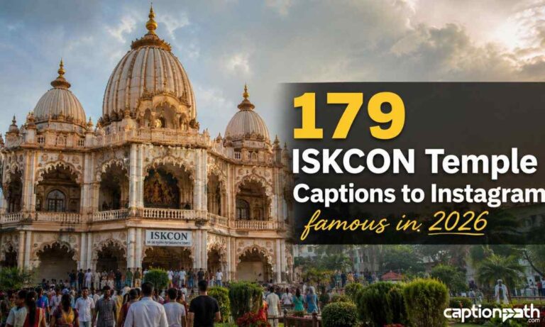 ISKCON Temple Captions to Instagram famous in 2026