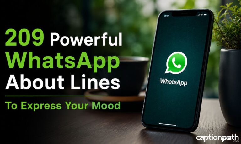 Powerful WhatsApp About Lines To Express Your Mood